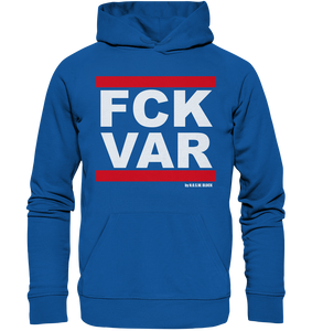 N.O.S.W. BLOCK Fanblock Hoodie "FCK VAR" Männer Organic Kapuzenpullover blau