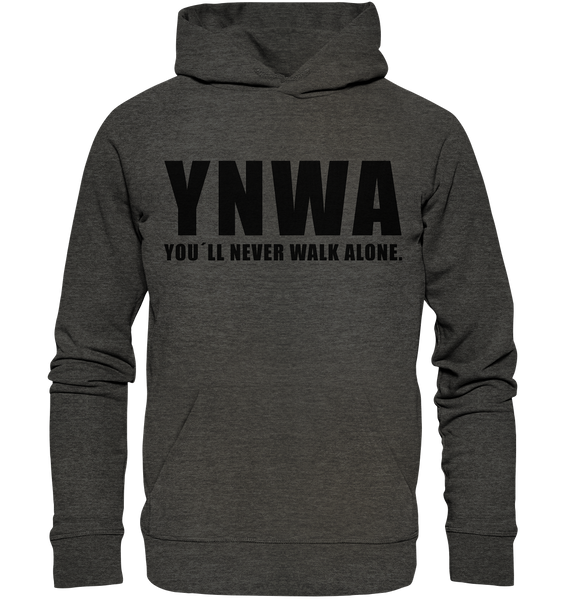 N.O.S.W. BLOCK Fanblock Hoodie "YNWA" Männer Organic Kapuzenpullover dark heather grau