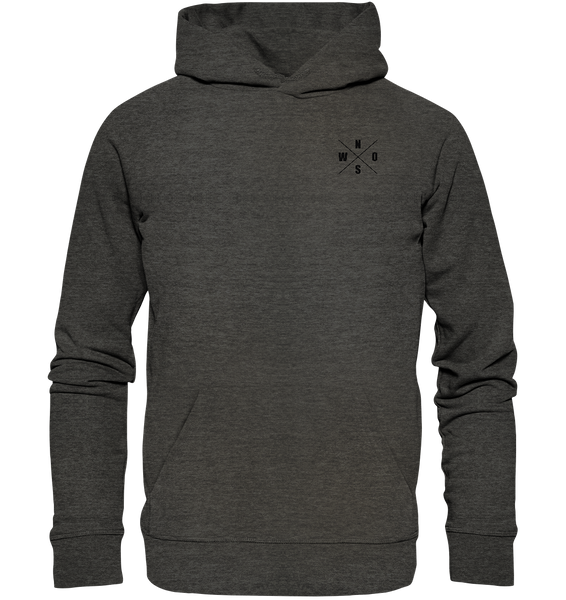 Fanblock Hoodie "ANTI HIPSTER BLOCK" Männer Organic Kapuzenpullover dark heather grau