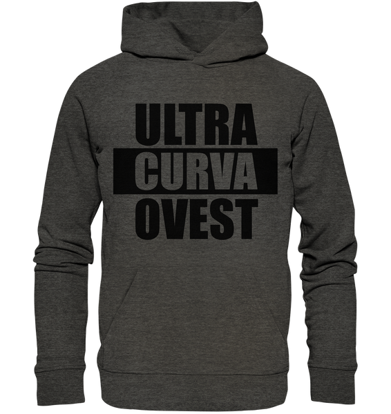 N.O.S.W. BLOCK Ultras Hoodie "ULTRA CURVA OVEST" Männer Organic Kapuzenpullover dark heather grau