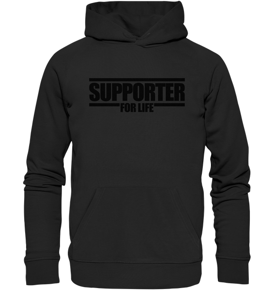 N.O.S.W. BLOCK Fanblock Hoodie "SUPPORTER FOR LIFE" Männer Organic Kapuzenpullover schwarz