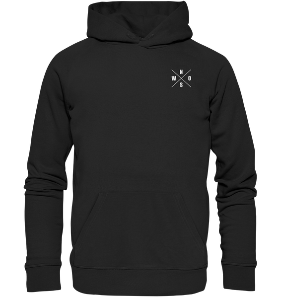 N.O.S.W. BLOCK Hoodie "N.O.S.W. ICON / SUPPORTE WAS DU LIEBST!" Männer Organic Kapuzenpullover schwarz