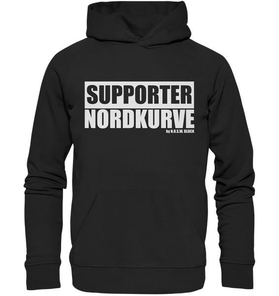 N.O.S.W. BLOCK Fanblock Hoodie "SUPPORTER NORDKURVE" Männer Organic Kapuzenpullover schwarz