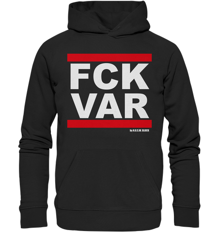 N.O.S.W. BLOCK Fanblock Hoodie "FCK VAR" Männer Organic Kapuzenpullover schwarz