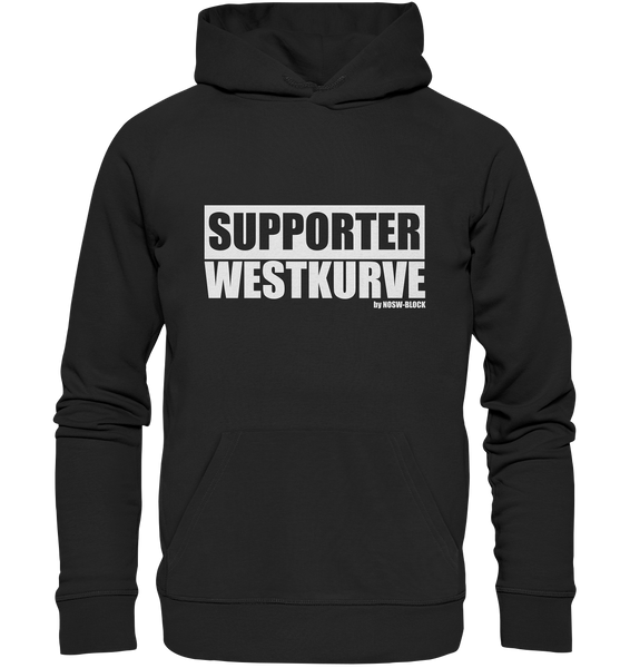 Fanblock "SUPPORTER WESTKURVE" Männer Organic Kapuzenpullover schwarz