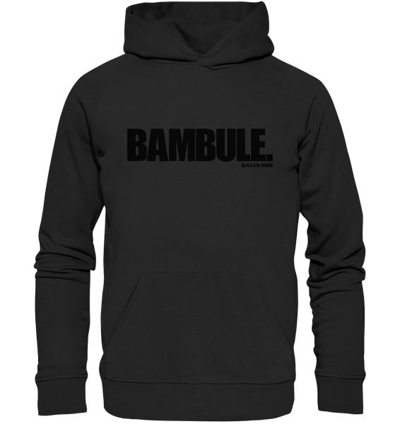 N.O.S.W. Block Fanblock Hoodie "BAMBULE." Organic Kapuzenpullover schwarz