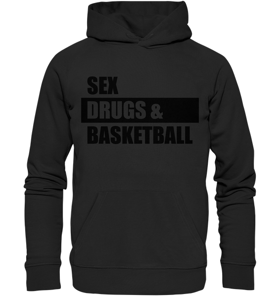 N.O.S.W. BLOCK Fanblock Hoodie "SEX, DRUGS & BASKETBALL" Männer Organic Kapuzenpullover schwarz