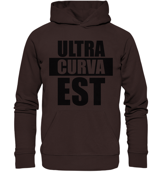 N.O.S.W. BLOCK Ultras Hoodie "ULTRA CURVA EST" Männer Organic Kapuzenpullover dunkelbraun