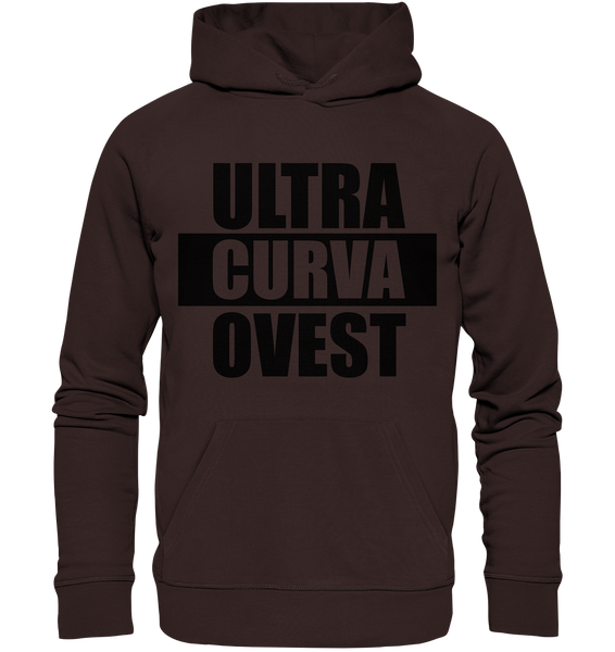 N.O.S.W. BLOCK Ultras Hoodie "ULTRA CURVA OVEST" Männer Organic Kapuzenpullover braun