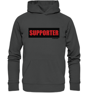 N.O.S.W. BLOCK Fanblock Hoodie "SUPPORTER" Männer Organic Kapuzenpullover anthrazit