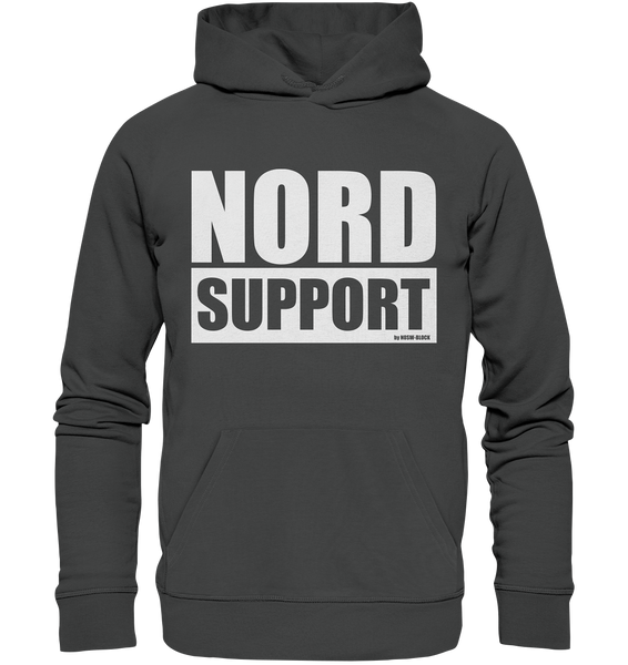 N.O.S.W. BLOCK Fanblock Shirt "NORD SUPPORT" Männer Organic Kapuzenpullover anthrazit