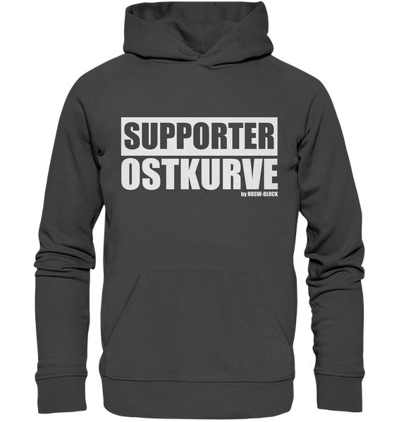 N.O.S.W. BLOCK Fanblock Hoodie "SUPPORTER OSTKURVE" Männer Organic Kapuzenpullover anthrazit