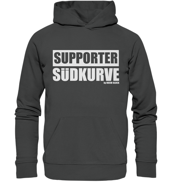 N.O.S.W. BLOCK Fanblock Hoodie "SUPPORTER SÜDKURVE" Männer Organic Kapuzenpullover anthrazit