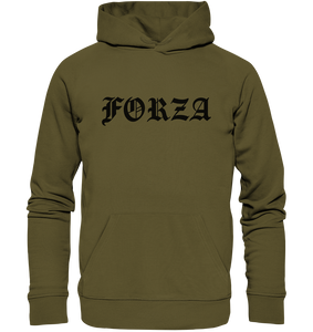 N.O.S.W. BLOCK Fanblock Hoodie "FORZA" Männer Organic Kapuzenpullover khaki