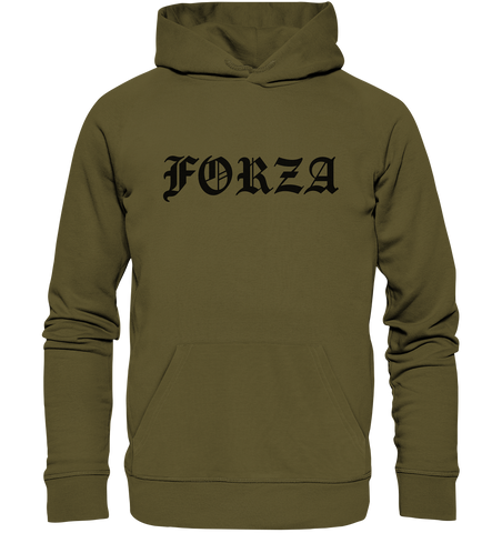 N.O.S.W. BLOCK Fanblock Hoodie "FORZA" Männer Organic Kapuzenpullover khaki