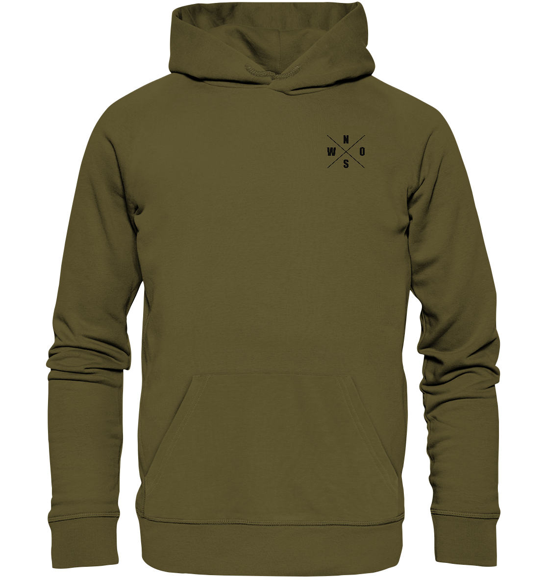 Fanblock Hoodie "ANTI HIPSTER BLOCK" Männer Organic Kapuzenpullover khaki