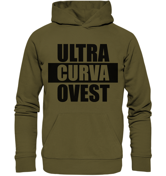 N.O.S.W. BLOCK Ultras Hoodie "ULTRA CURVA OVEST" Männer Organic Kapuzenpullover khaki