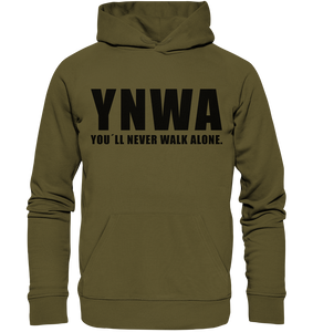 N.O.S.W. BLOCK Fanblock Hoodie "YNWA" Männer Organic Kapuzenpullover khaki