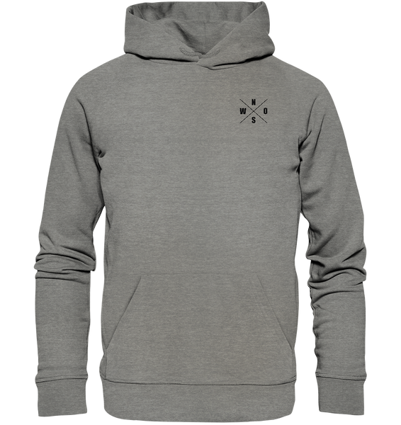 Fanblock Hoodie "ANTI HIPSTER BLOCK" Männer Organic Kapuzenpullover mid heather grau