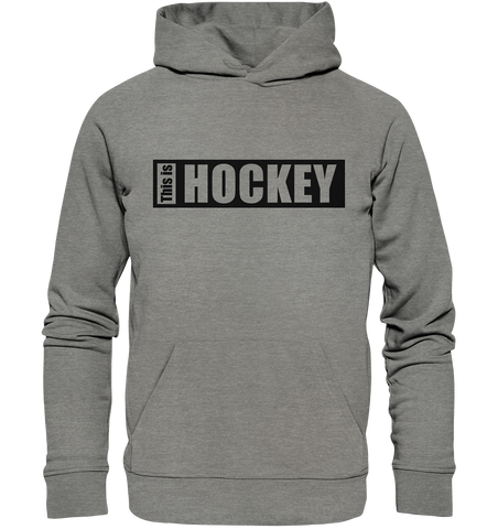 Teamsport Hoodie "THIS IS HOCKEY" Männer Organic Kapuzenpullover mid heather grau