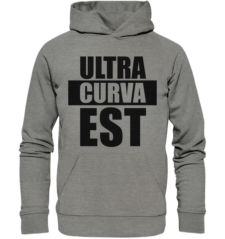 N.O.S.W. BLOCK Ultras Hoodie "ULTRA CURVA EST" Männer Organic Kapuzenpullover mid heather grau