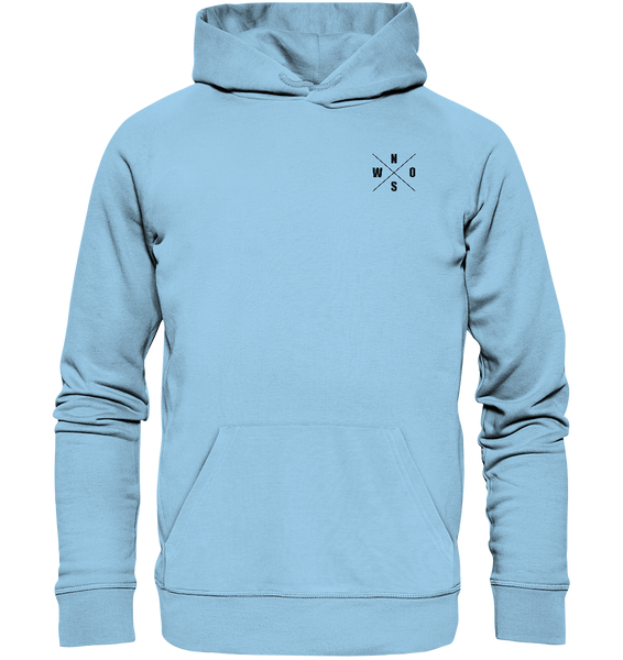 Fanblock Hoodie "ANTI HIPSTER BLOCK" Männer Organic Kapuzenpullover himmelblau