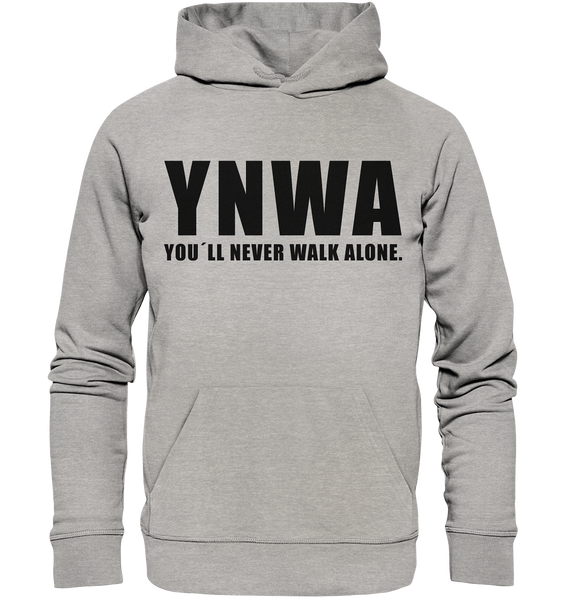 N.O.S.W. BLOCK Fanblock Hoodie "YNWA" Männer Organic Kapuzenpullover heather grau