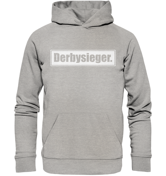 N.O.S.W. BLOCK Fanblock Hoodie "Derbysieger." Männer Organic Kapuzenpullover heather grau