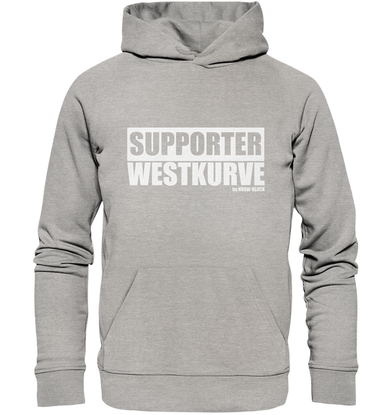 Fanblock "SUPPORTER WESTKURVE" Männer Organic Kapuzenpullover grau