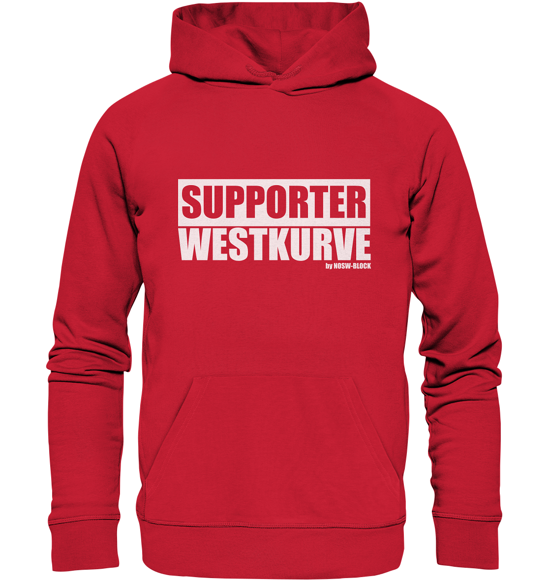 Fanblock "SUPPORTER WESTKURVE" Männer Organic Kapuzenpullover rot