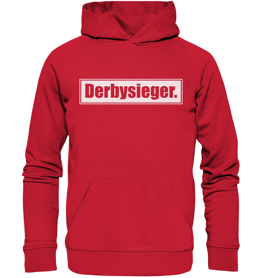 N.O.S.W. BLOCK Fanblock Hoodie "Derbysieger." Männer Organic Kapuzenpullover rot