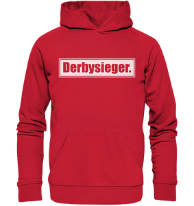 N.O.S.W. BLOCK Fanblock Hoodie "Derbysieger." Männer Organic Kapuzenpullover rot