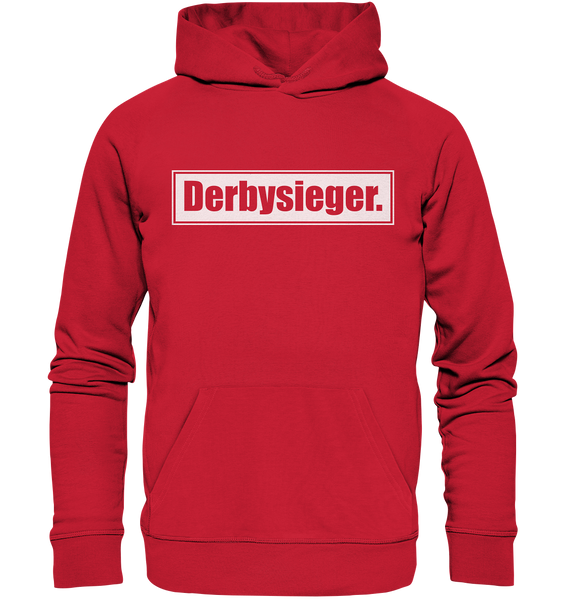 N.O.S.W. BLOCK Fanblock Hoodie "Derbysieger." Männer Organic Kapuzenpullover rot