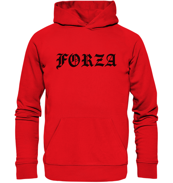 N.O.S.W. BLOCK Fanblock Hoodie "FORZA" Männer Organic Kapuzenpullover rot