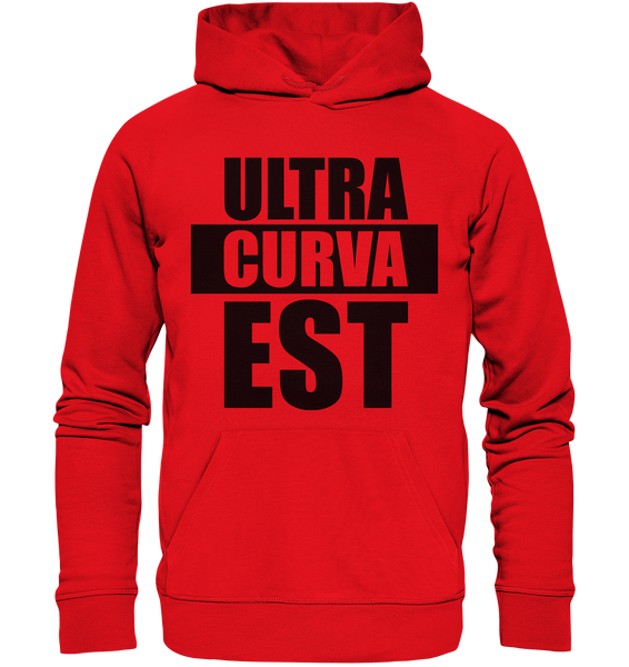 N.O.S.W. BLOCK Ultras Hoodie "ULTRA CURVA EST" Männer Organic Kapuzenpullover rot