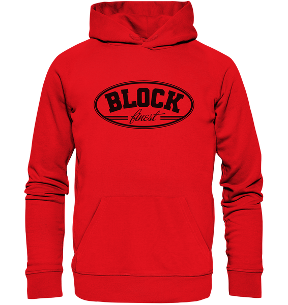 N.O.S.W. BLOCK Fanblock Hoodie "BLOCK finest" Männer Organic Kapuzenpullover rot