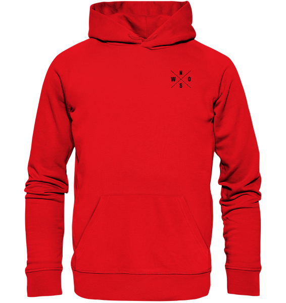 Fanblock Hoodie "ANTI HIPSTER BLOCK" Männer Organic Kapuzenpullover rot