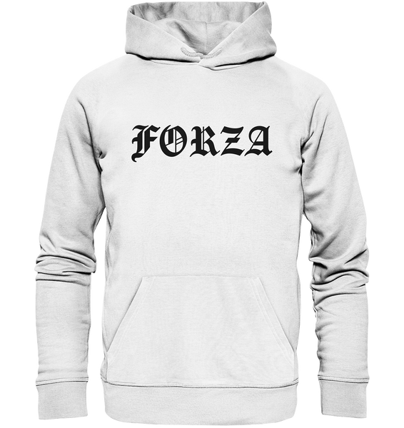 N.O.S.W. BLOCK Fanblock Hoodie "FORZA" Männer Organic Kapuzenpullover weiss