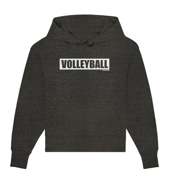 N.O.S.W. BLOCK Teamsport Hoodie "VOLLEYBALL" Girls Organic Oversize Kapuzenpullover dark heather grau