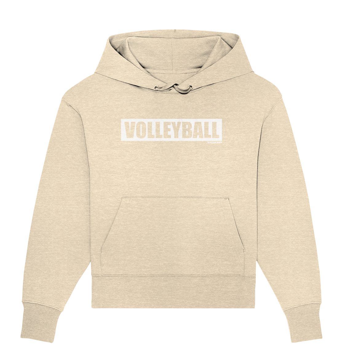 N.O.S.W. BLOCK Teamsport Hoodie "VOLLEYBALL" Girls Organic Oversize Kapuzenpullover natural raw
