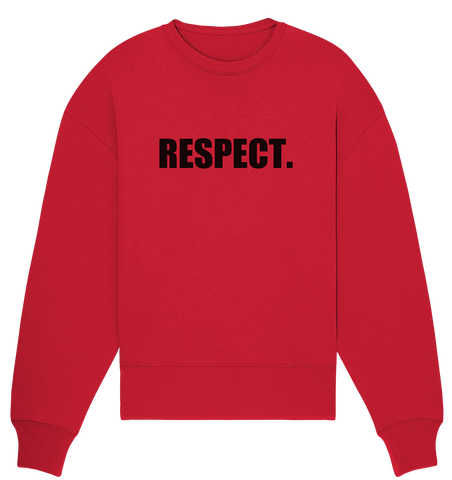 N.O.S.W. BLOCk Fanblock Sweater "RESPECT." Girls Organic Oversize Sweatshirt rot
