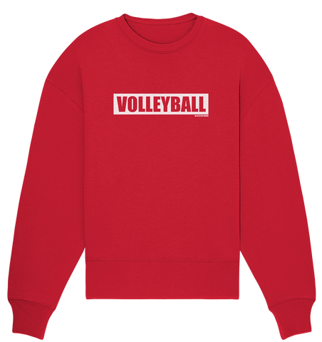 N.O.S.W. BLOCK Teamsport Sweater "VOLLEYBALL" Frauen Organic Oversize Sweatshirt rot