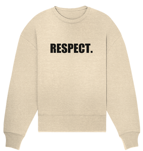 N.O.S.W. BLOCk Fanblock Sweater "RESPECT." Girls Organic Oversize Sweatshirt natural raw