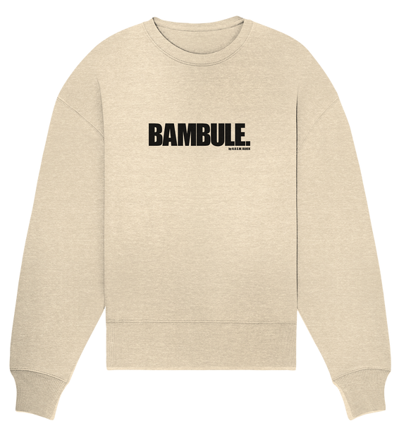 N.O.S.W. BLOCK Fanblock Sweater "BAMBULE." Girls Organic Oversize Sweatshirt natural raw