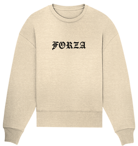 N.O.S.W. BLOCK Fanblock Sweater "FORZA" Frauen Organic Oversize Sweatshirt natural raw