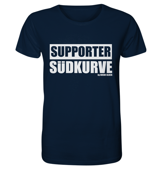 N.O.S.W. BLOCK Fanblock Shirt "SUPPORTER SÜDKURVE" Männer Organic T-Shirt navy