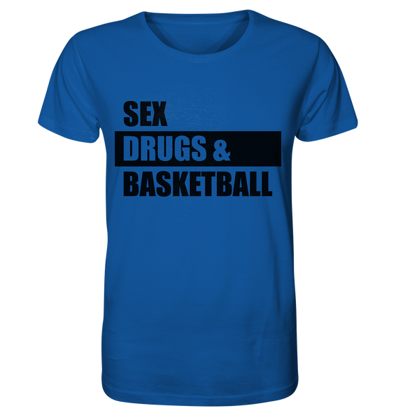 N.O.S.W. BLOCK Fanblock Shirt "SEX, DRUGS & BASKETBALL" Männer Organic T-Shirt blau