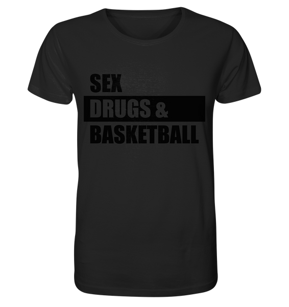 N.O.S.W. BLOCK Fanblock Shirt "SEX, DRUGS & BASKETBALL" Männer Organic T-Shirt schwarz