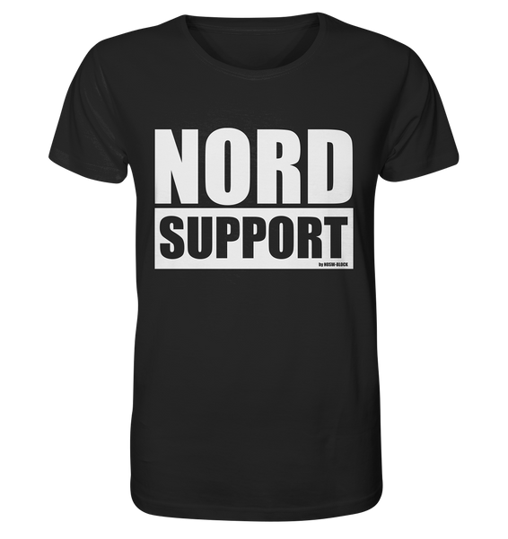 N.O.S.W. BLOCK Fanblock Shirt "NORD SUPPORT" Männer Organic Rundhals T-Shirt schwarz