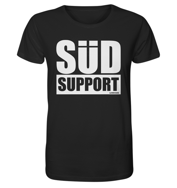 N.O.S.W. BLOCK Fanblock Shirt "SÜD SUPPORT" Männer Organic Rundhals T-Shirt schwarz